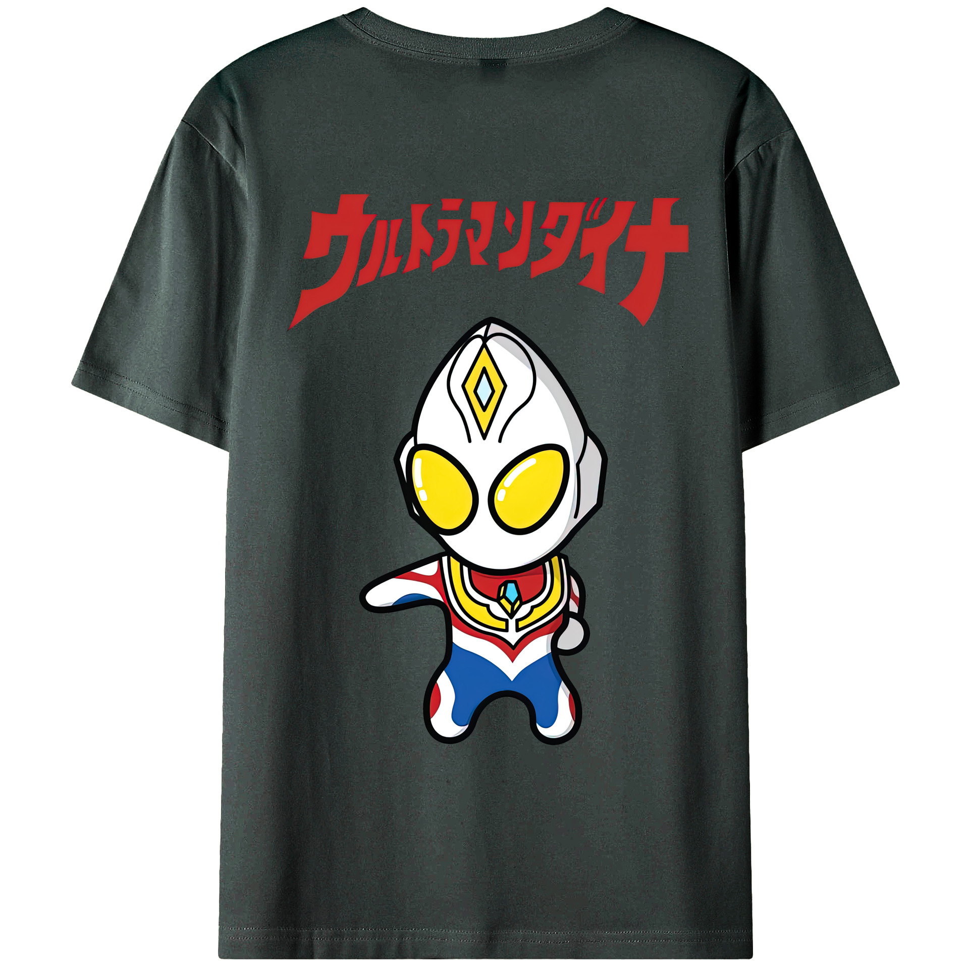 （画像用） ウルトラマン Ultraman 綿100％ メンズ半袖Tシャツ（バックプリント） 通気性